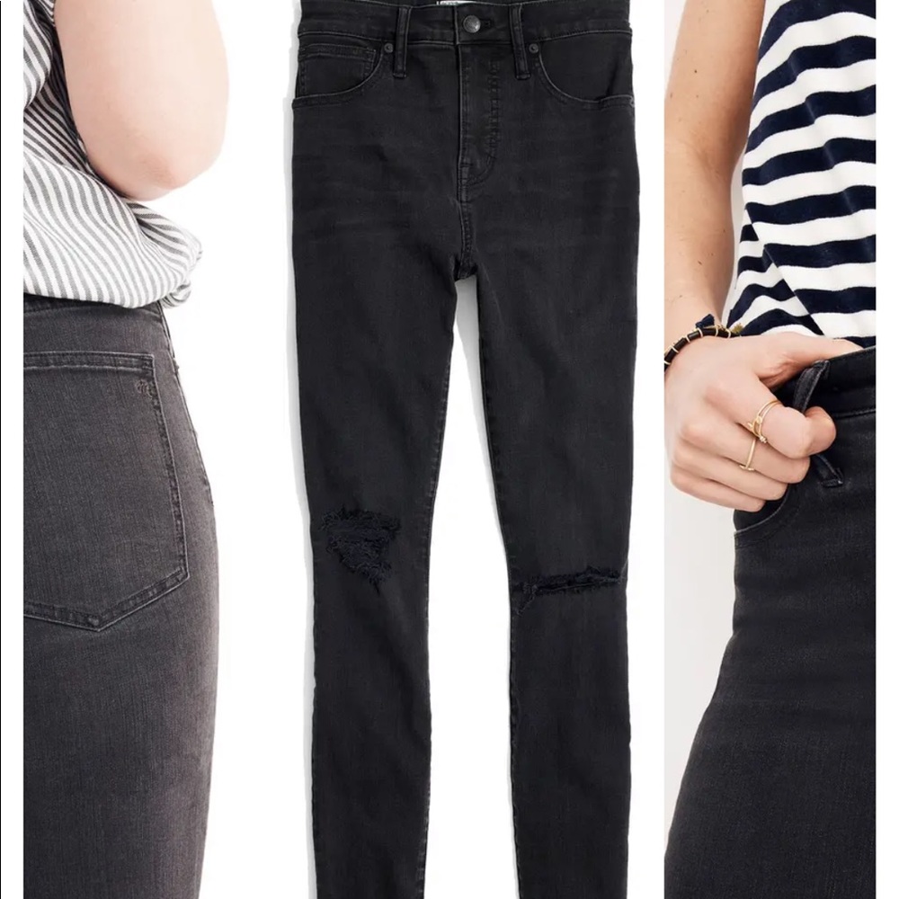 Madewell curvy high rise skinny black denim